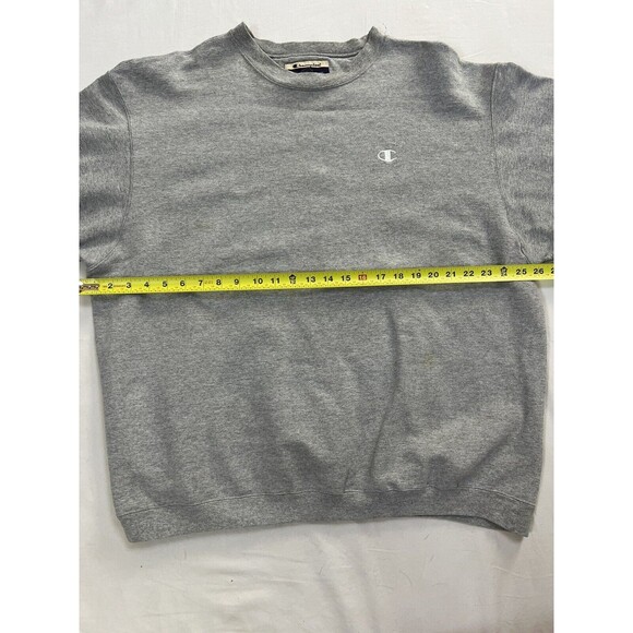 Champion Vintage Gray Pullover Sweatshirt Size XL‎ Blue Yellow Tag - Picture 14 of 14